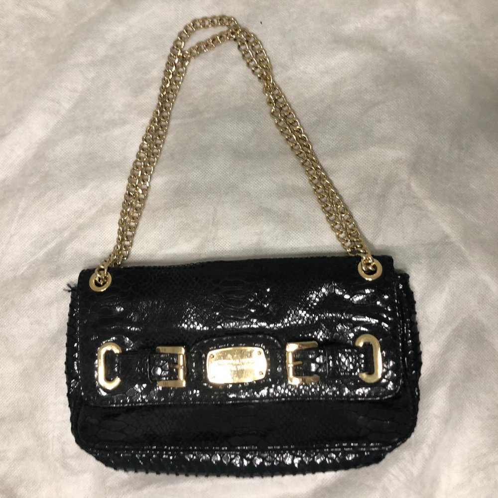 Michael Kors Black Snakeskin print crossbody